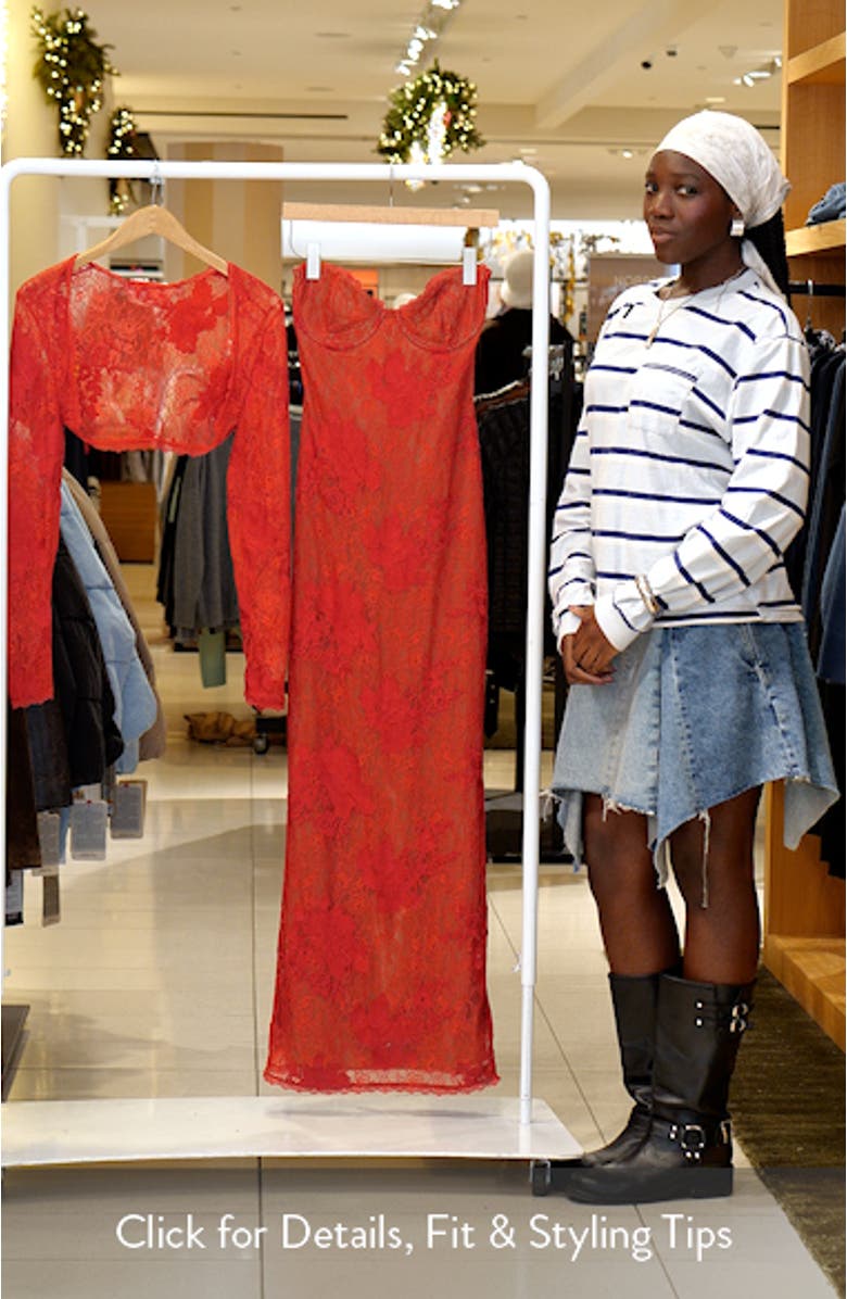 Lucienne Lace Corset Strapless Gown 
Bolero, sales video thumbnail