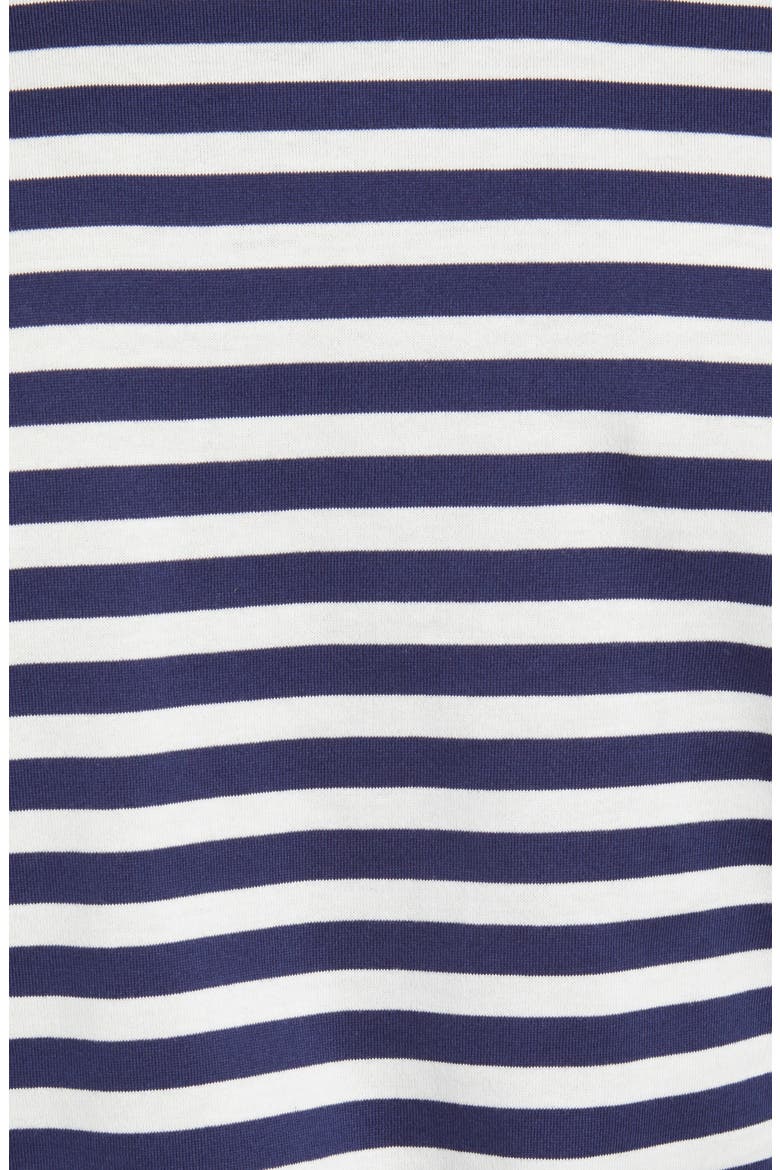 Stripe Long Sleeve Cotton T-Shirt, Alternate, color, NAVY