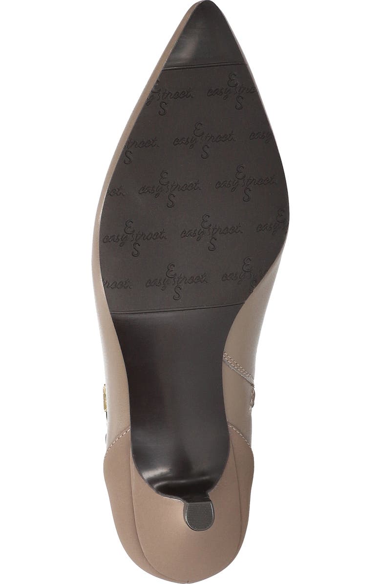 EASY STREET Jinx Pointed Toe Kitten Heel Bootie, Alternate, color, Taupe-Lamy