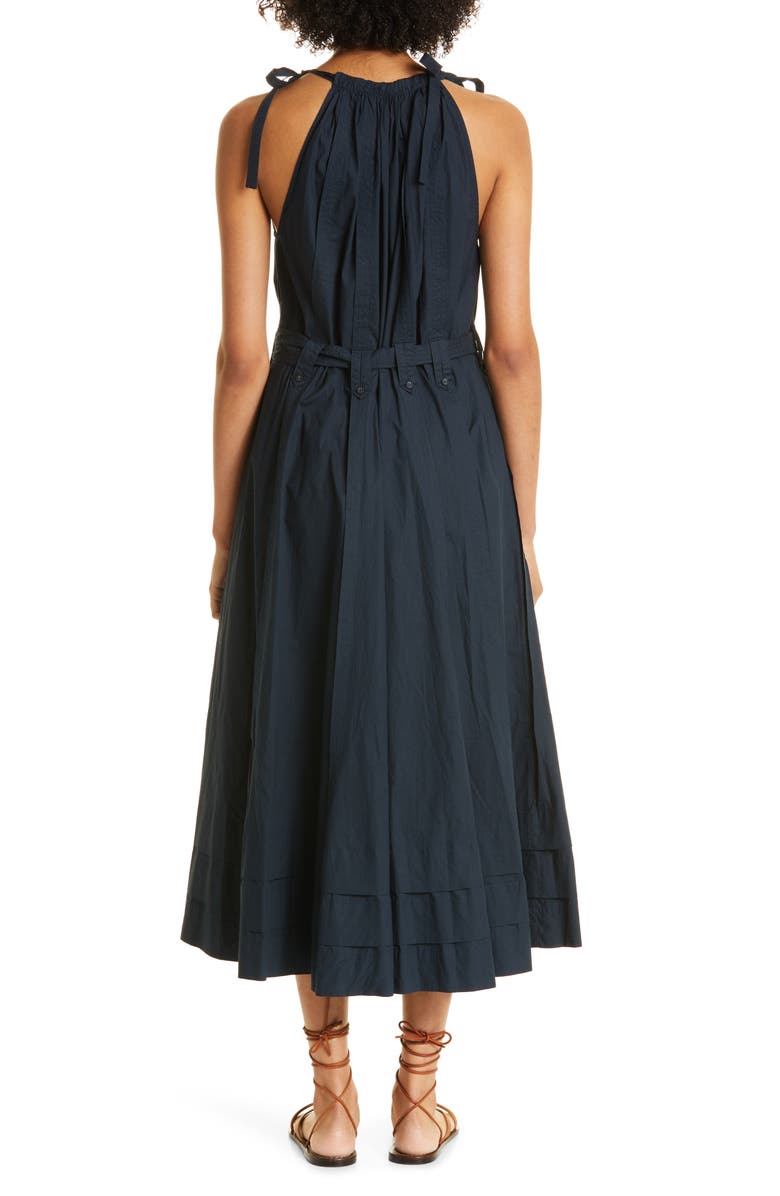 Ulla Johnson Joni Halter Neck Cotton Dress, Alternate, color,