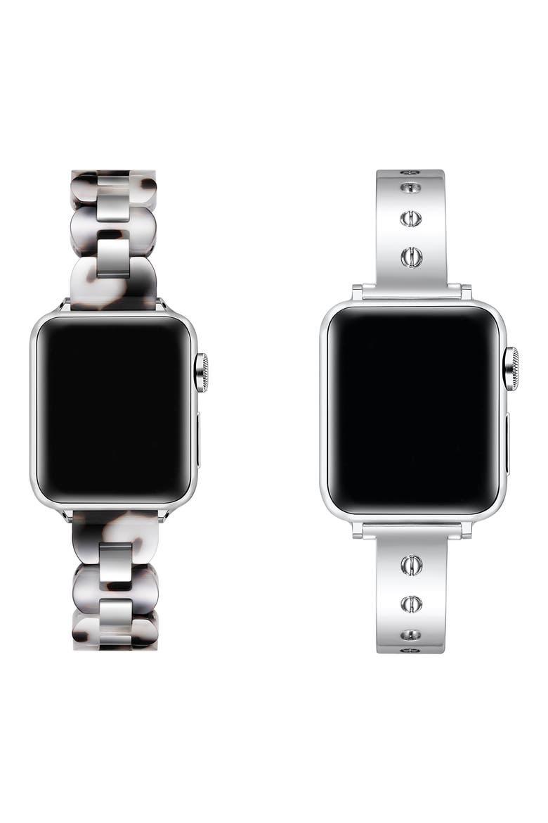 Aria Quinn 2-Pack Apple Watch® Watchbands, Alternate, color, SILVER