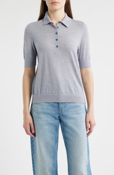 Fidenka Virgin Wool Polo Sweater