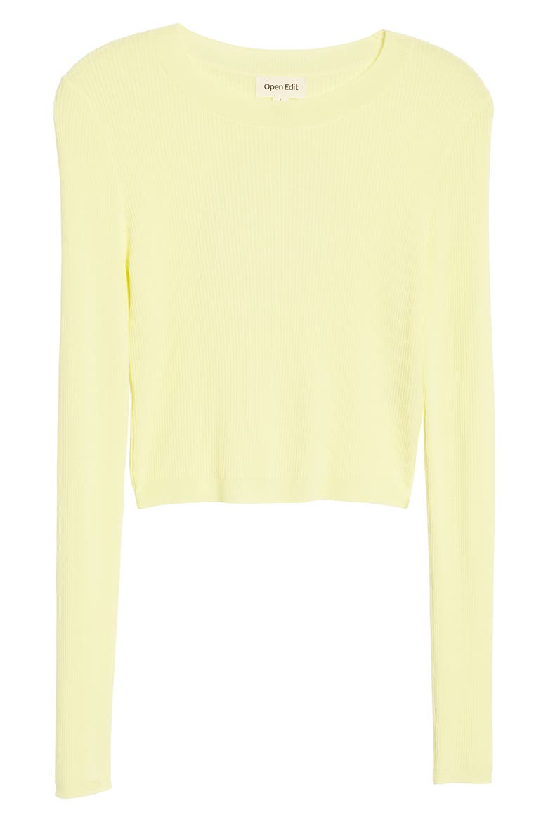 Open Back Sweater, Alternate, color, YELLOW ELFIN