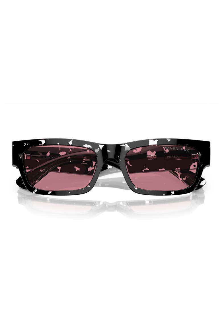58mm Polarized Rectangular Sunglasses, Alternate, color, HAVANA
