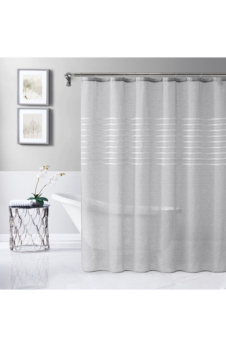 DAINTY HOME Daniella Textured Chenille Shower Curtain, Main, color, 