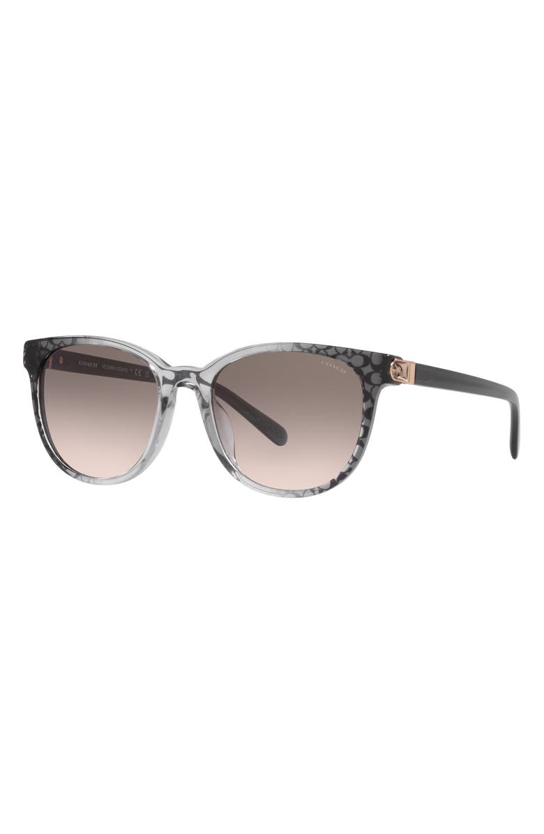 COACH 54mm Gradient Round Sunglasses, Alternate, color, 