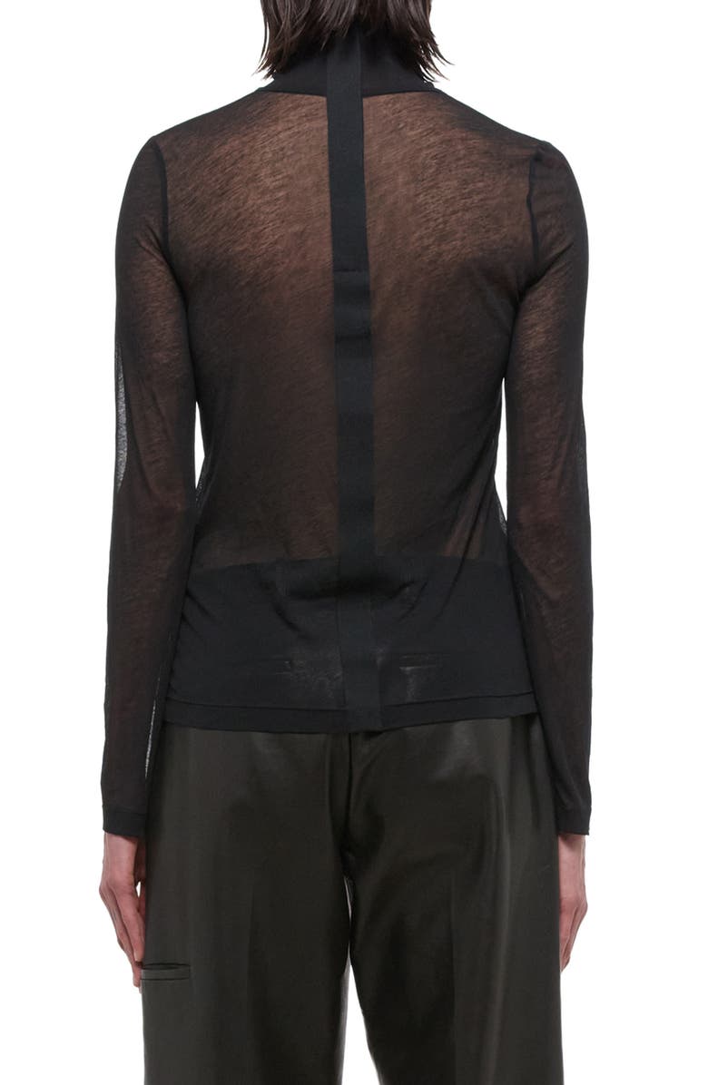 Helmut Lang Two Way Sheer Turtleneck Top, Alternate, color,