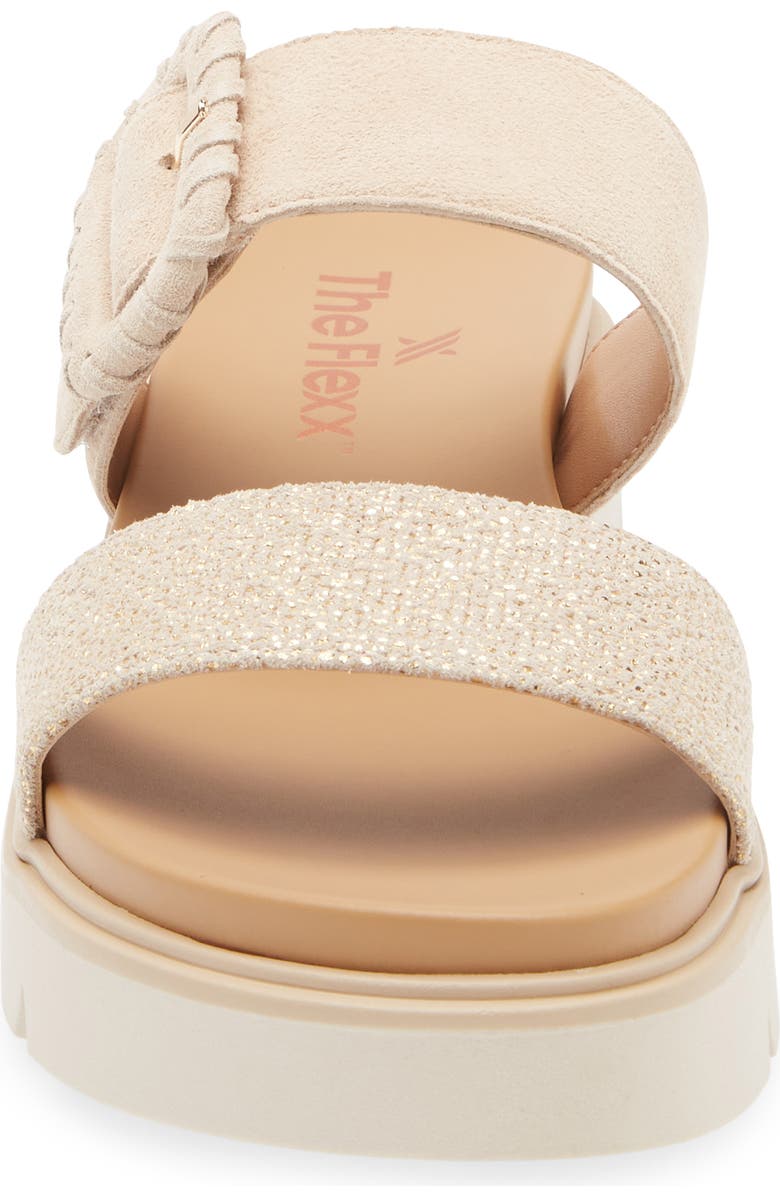 The FLEXX Atena Platform Slide Sandal, Alternate, color, Sabbia Holly/ Camoscio