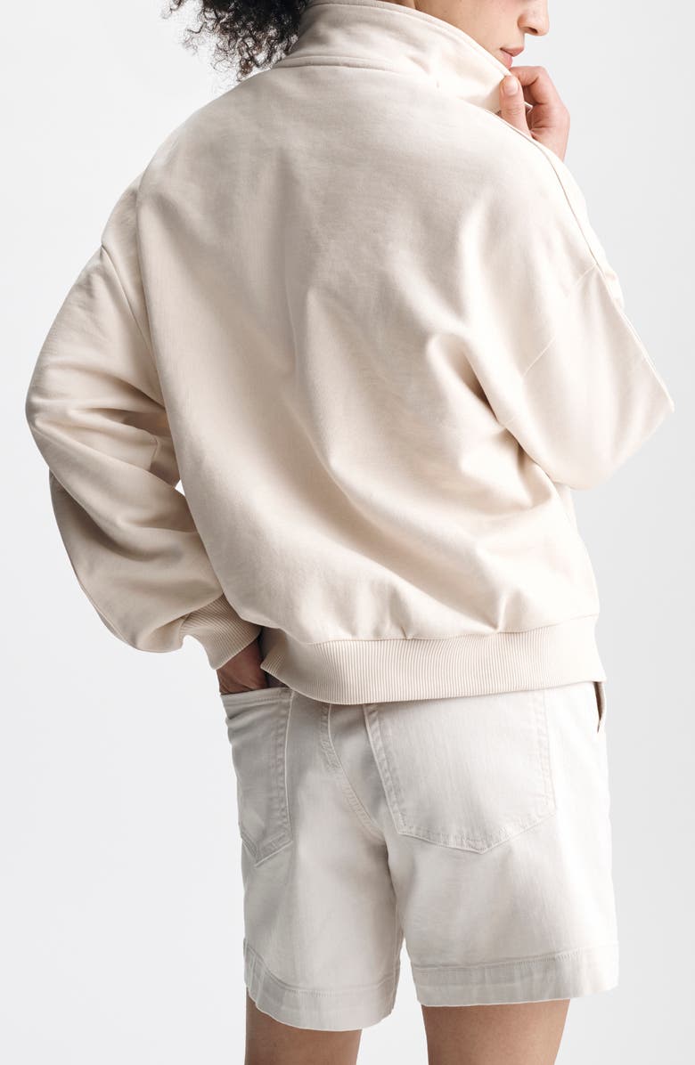 Brooklyn Industries Brooklyn Oversize Half-Zip Cotton Sweatshirt, Alternate, color, Sandshell