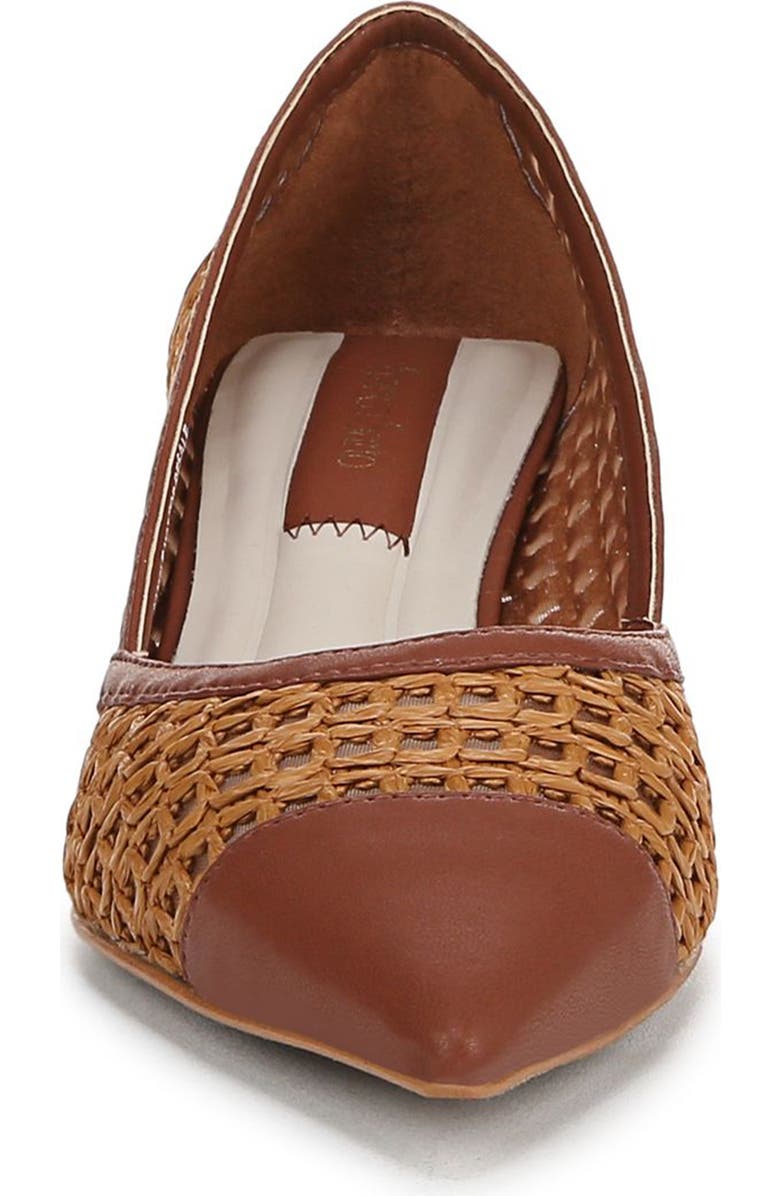 Franco Sarto Darcy Pointed Toe Kitten Heel Pump, Alternate, color, Brown