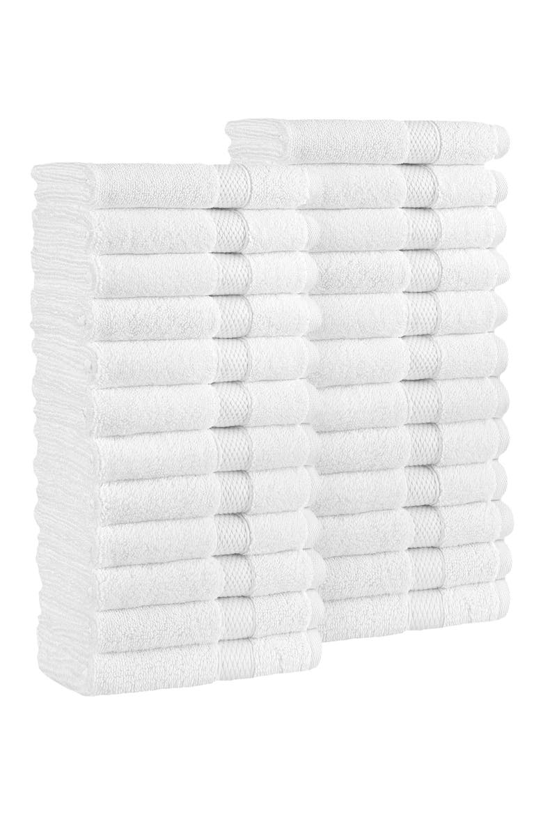 24-Pack Anovia Cotton Washcloths, Main, color, WHITE