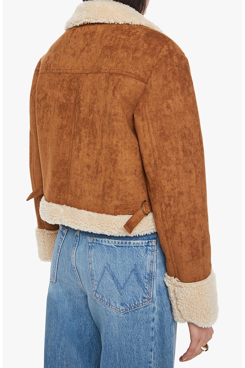 The On Thin Ice Faux Suede Faux Shearling Trim Jacket, Alternate, color, STORY UNTOLD