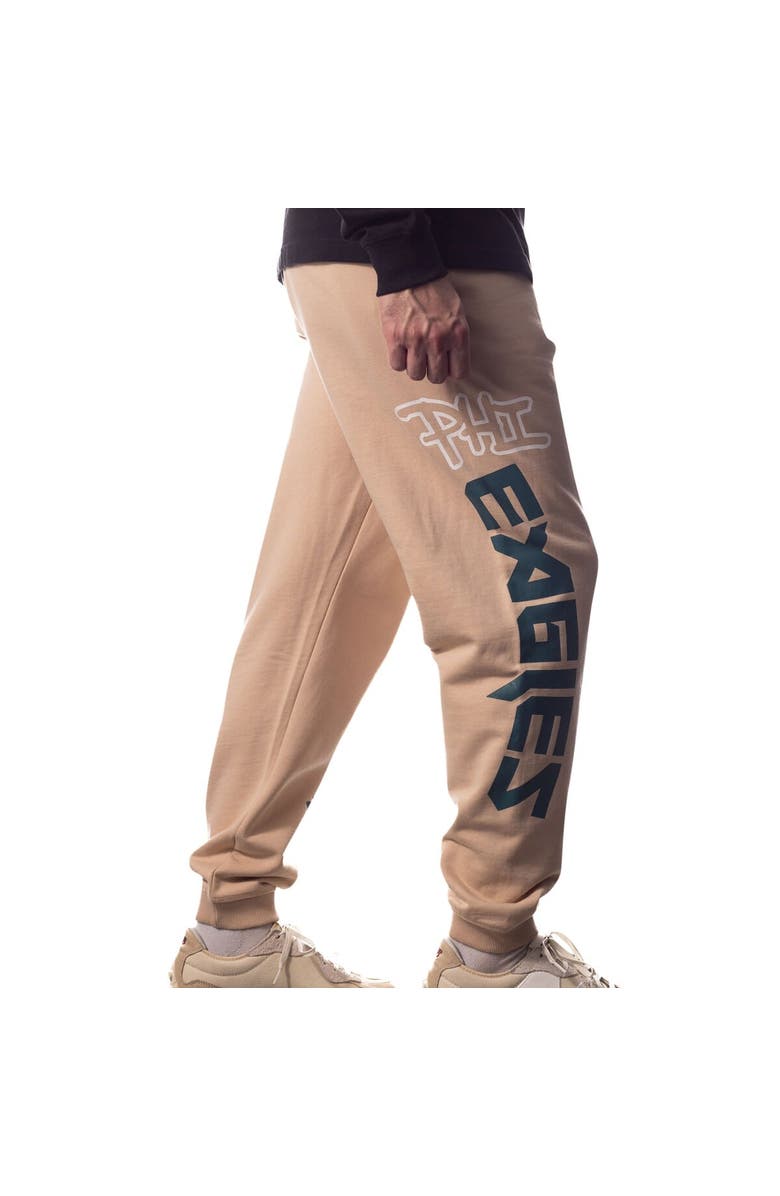 THE WILD COLLECTIVE Unisex The Wild Collective Cream Philadelphia Eagles Heavy Block Graphic Jogger Pants, Alternate, color, Cream
