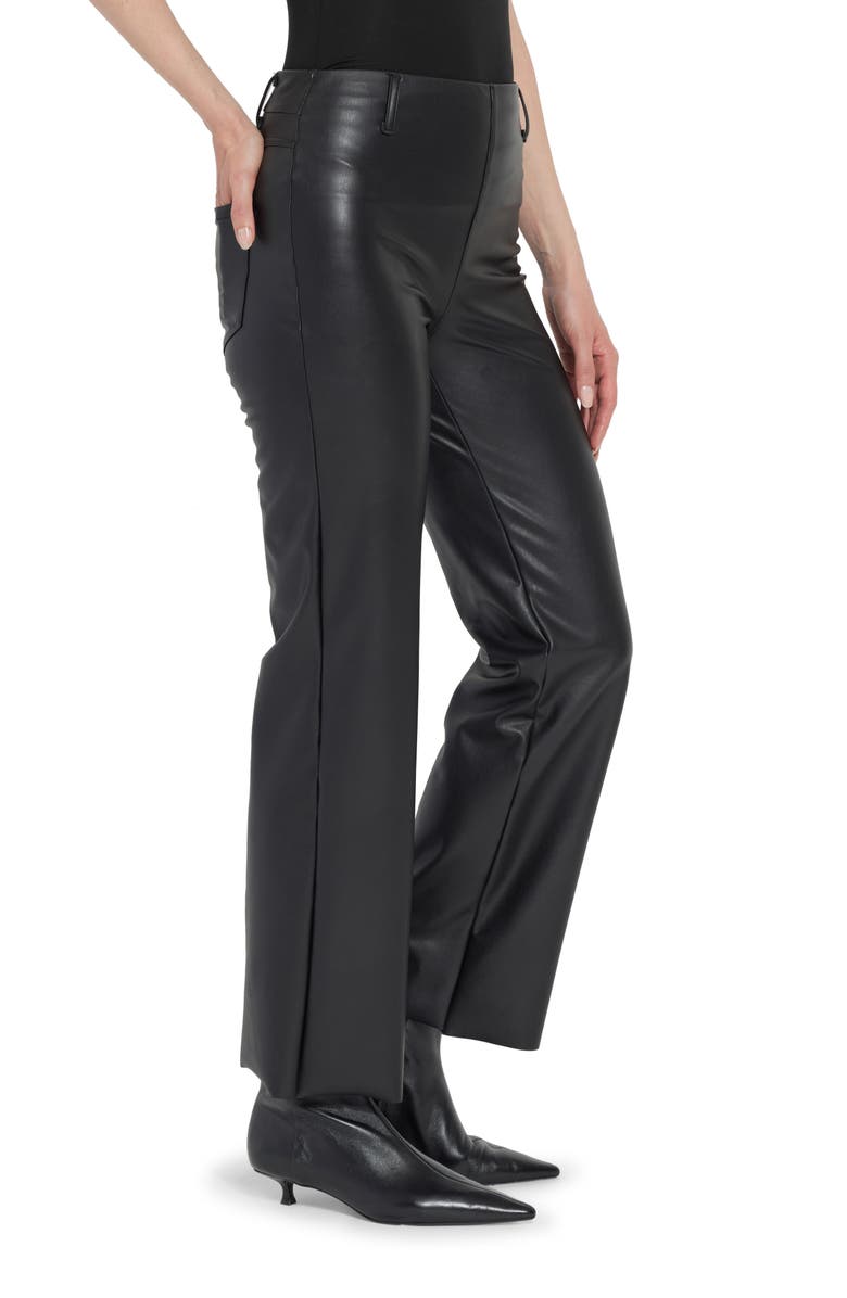 Lysse Flare Faux Leather Pants, Alternate, color, Black