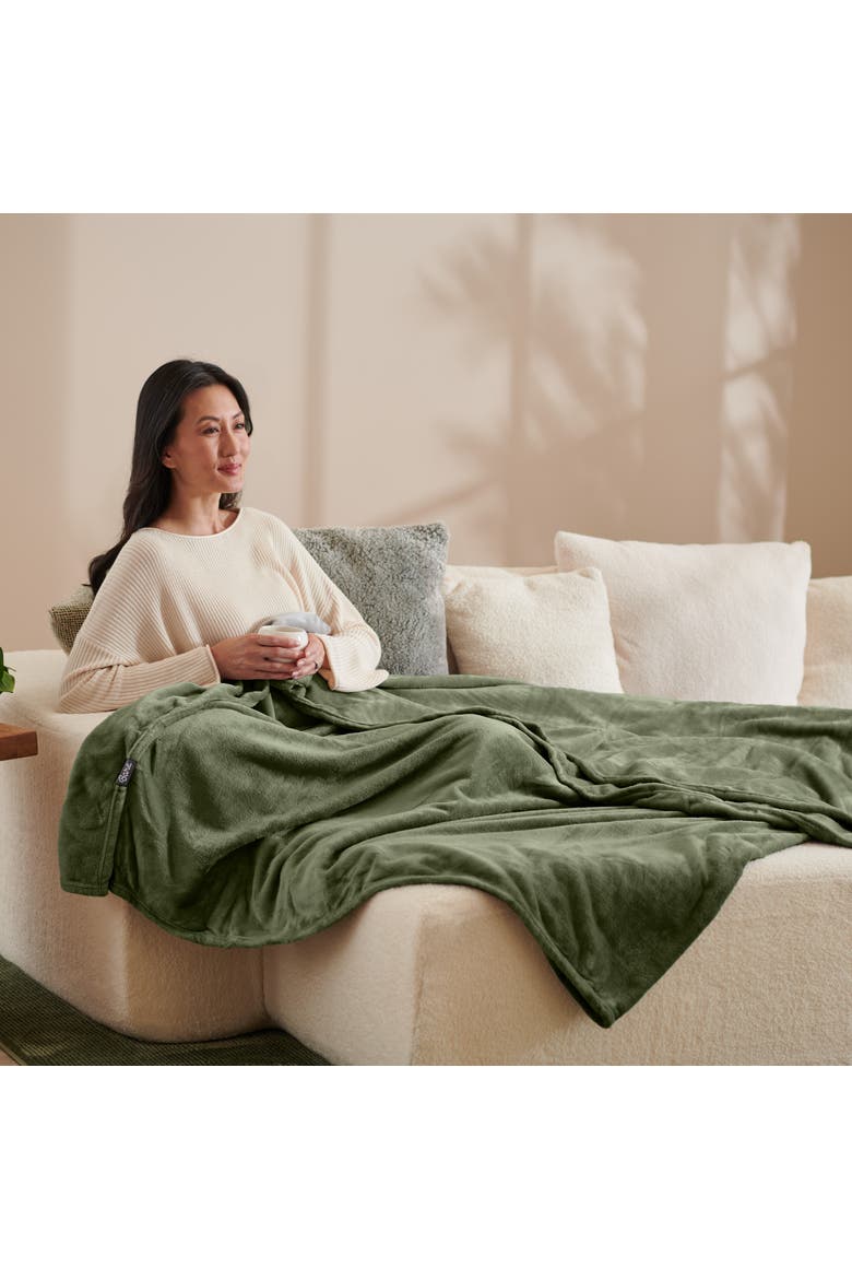 Microplush Fleece Throw Blanket, Alternate, color, Cypress