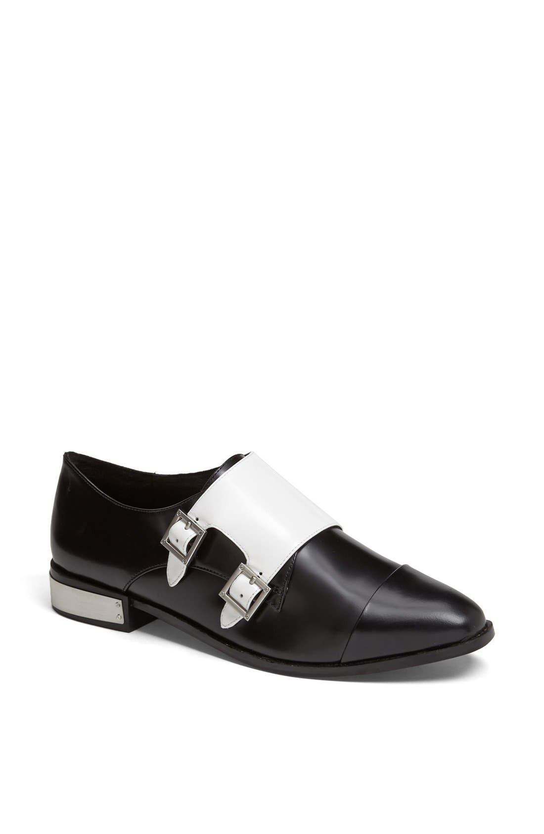 'Luther' Loafer, Main, color, BLACK/ WHITE