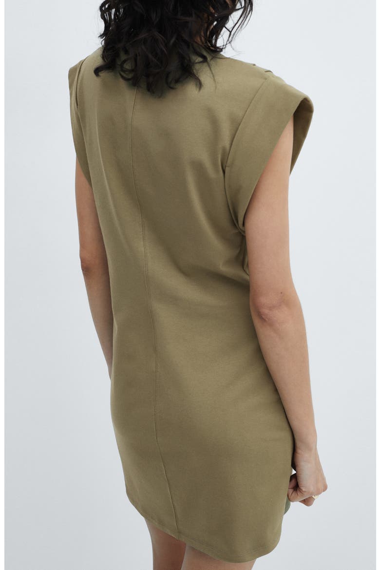 Dates Muscle Stretch Cotton T-Shirt Dress, Alternate, color, KHAKI GREEN