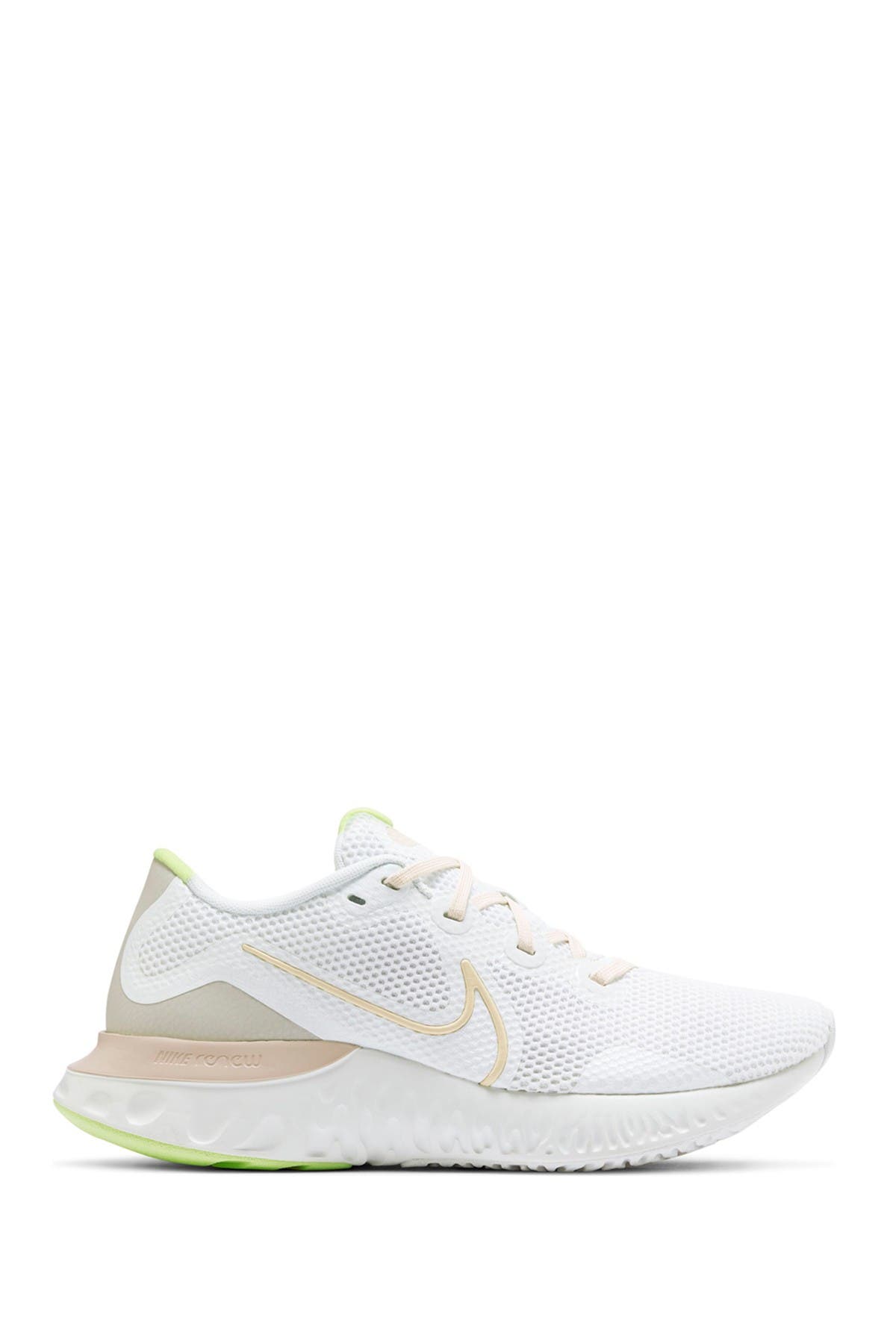 Renew Run Running Shoe, Alternate, color, WHITE/ GUAVA ICE-LIGHT BONE