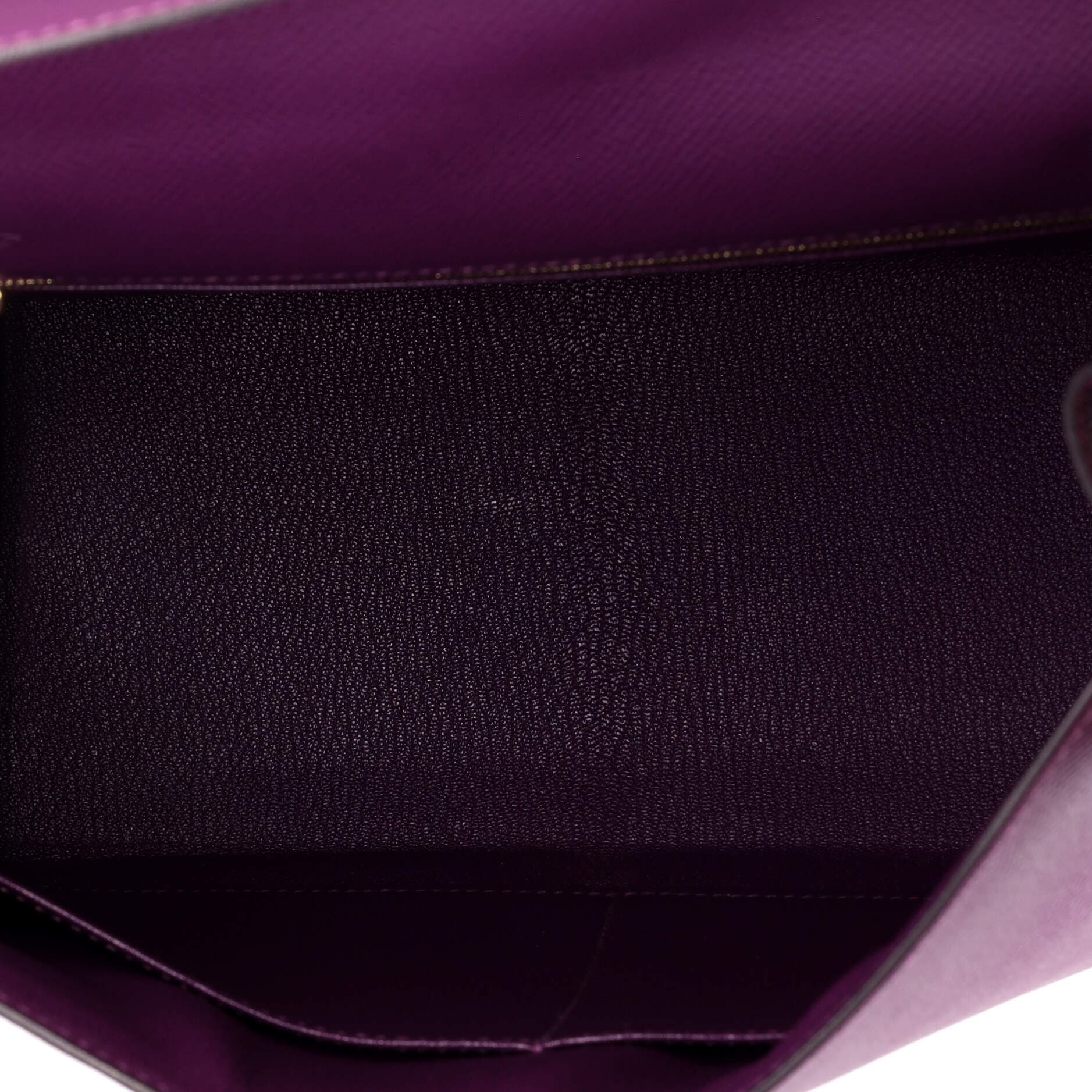 Kelly Handbag Purple Epsom with Gold Hardware 28, Alternate, color, Red