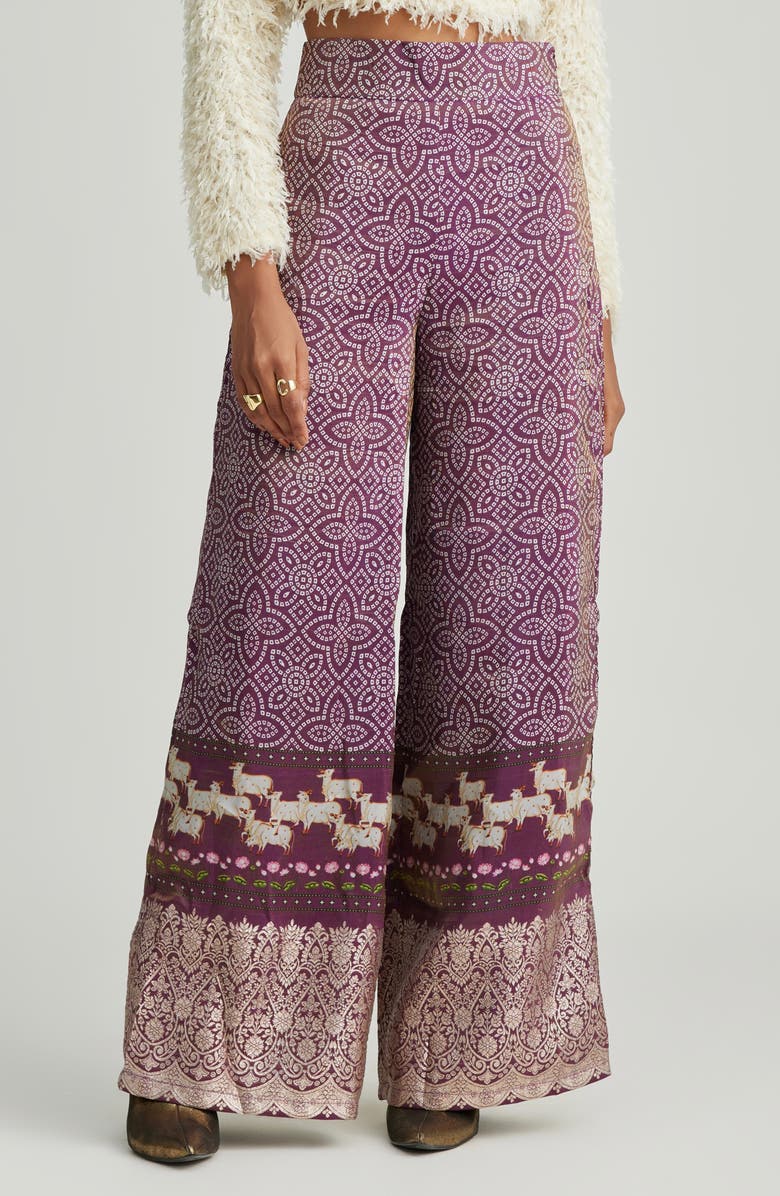 holiCHIC Mili Wide Leg Pants, Main, color, Purple