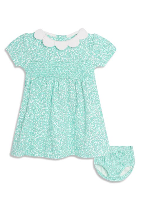 Ditsy Floral Scallop Collar Dress & Bloomers Set (Baby)