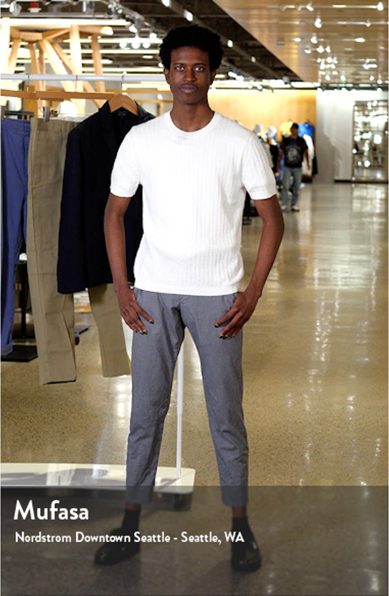 Cable Short Sleeve Cotton Blend Sweater, sales video thumbnail