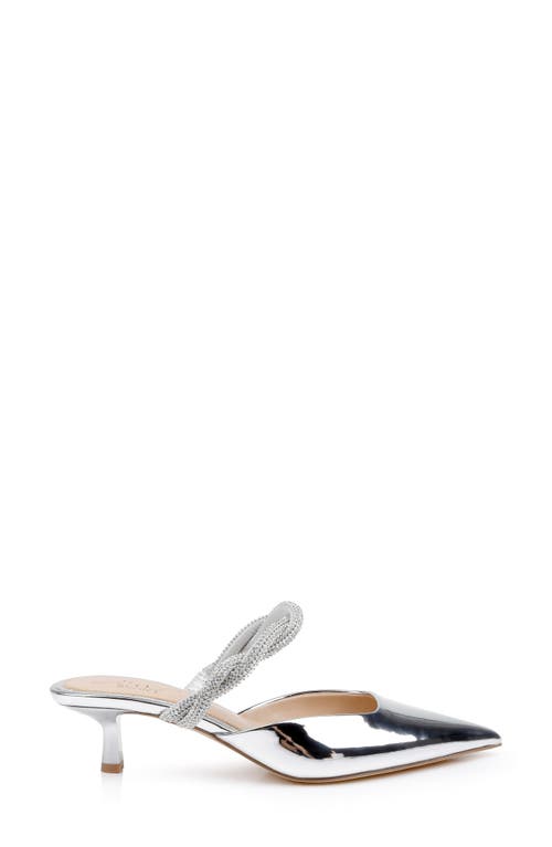 Jewel Badgley Mischka Women's Tiffani Evening Mules In Silver Disco
