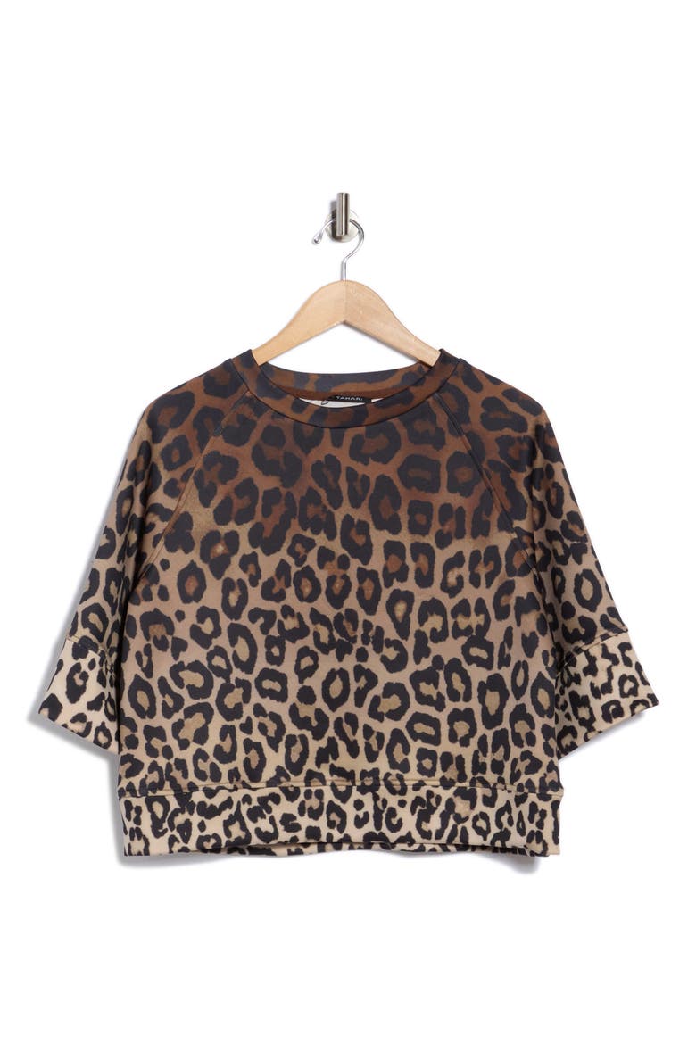 Scuba Knit Sweatshirt, Alternate, color, CHEETAH