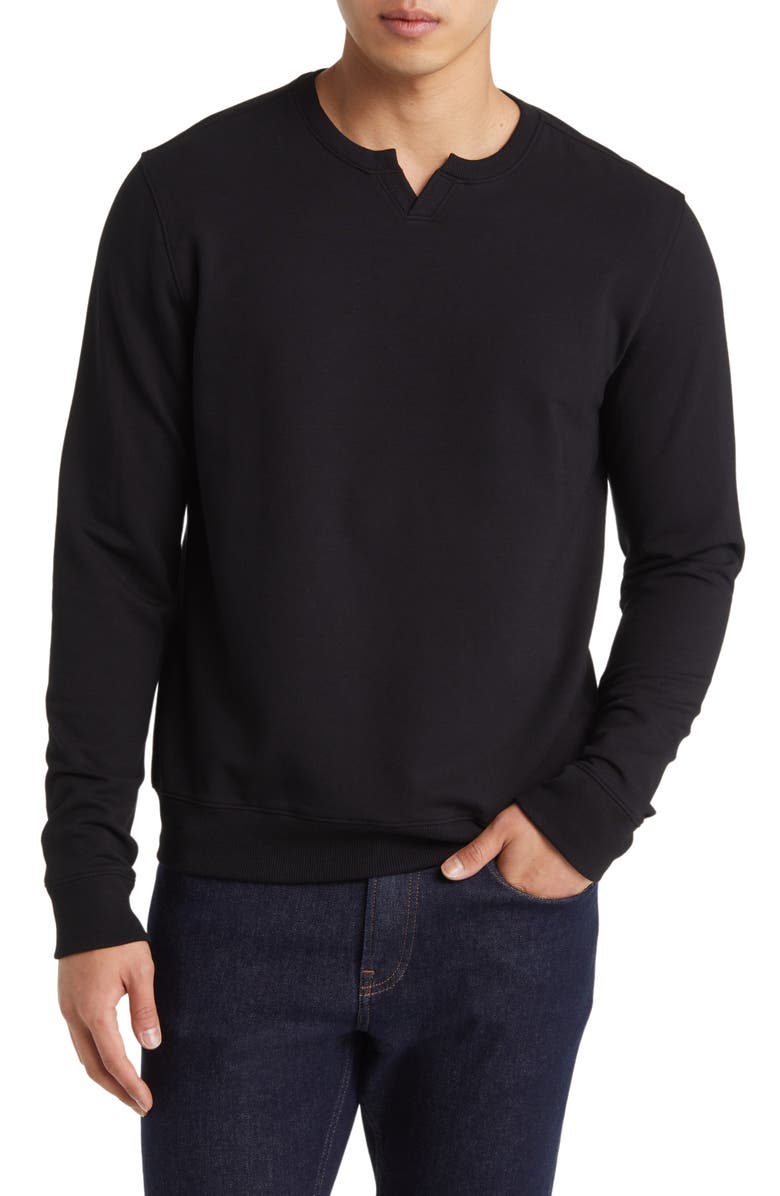 Robert Barakett Lording Long Sleeve Notch Neck T-Shirt, Main, color, 