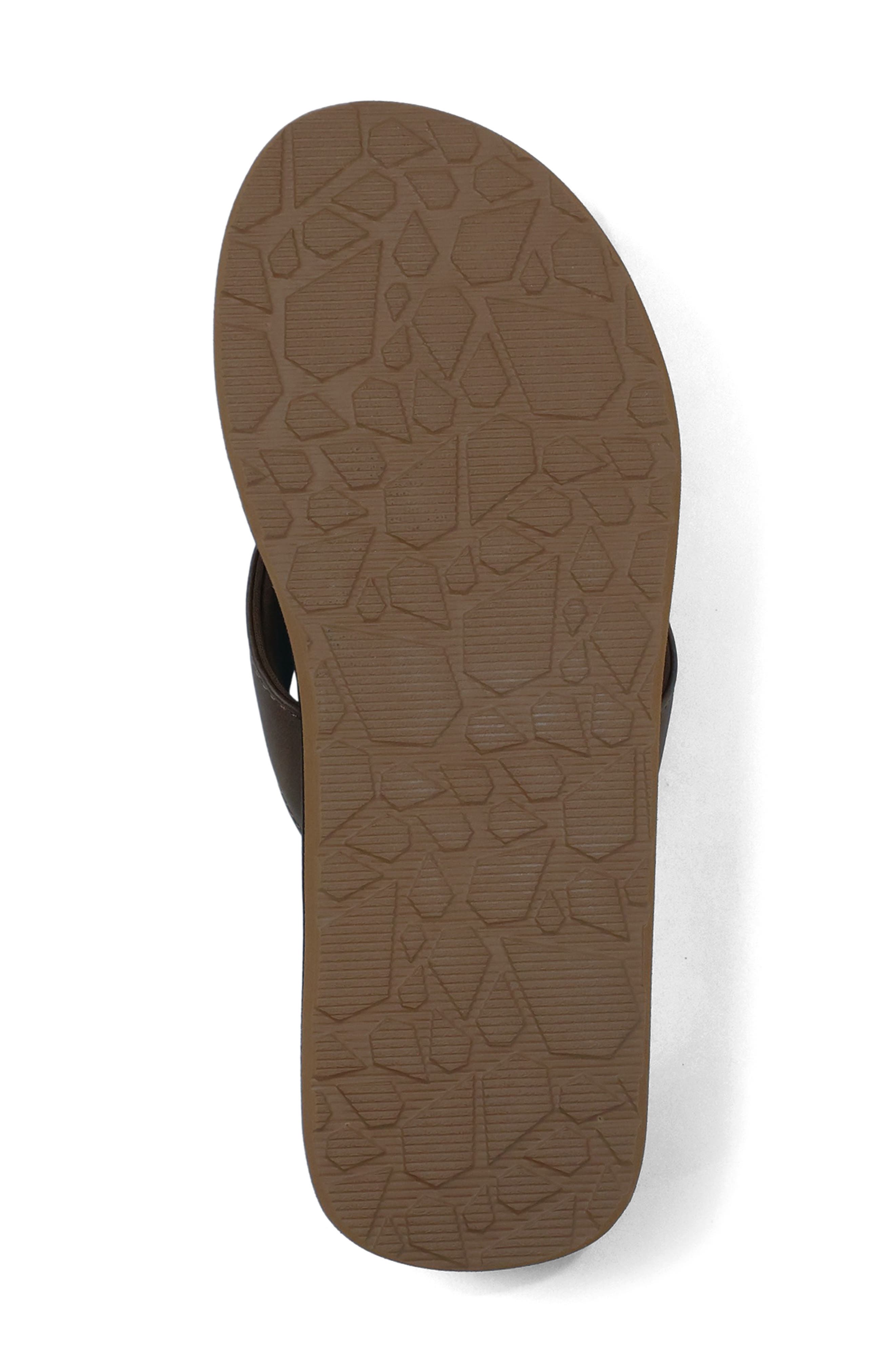 Vocation Leather Flip Flops, Alternate, color, BROWN