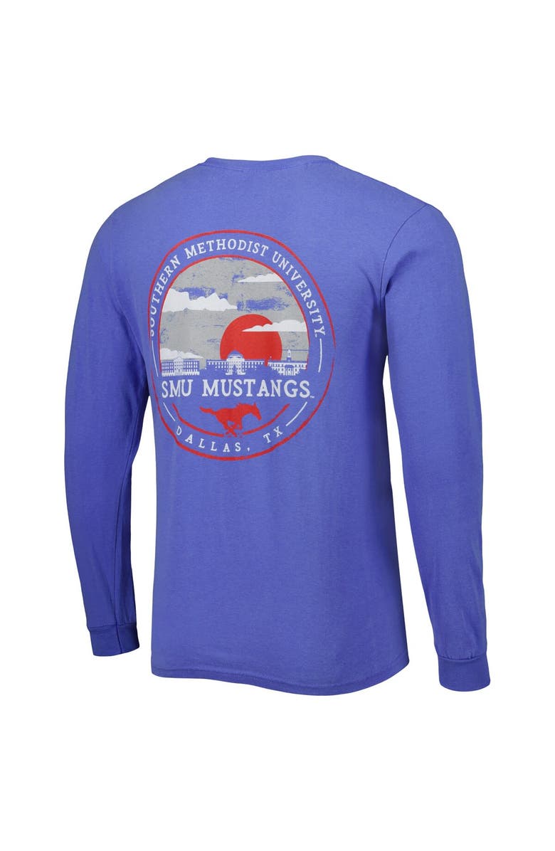 IMAGE ONE Men's Royal SMU Mustangs Circle Campus Scene Long Sleeve T-Shirt, Alternate, color, Royal