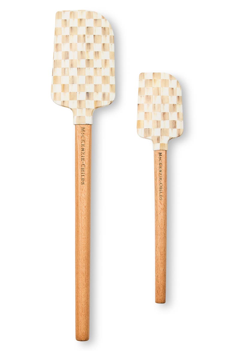 Mocha Check Set of 2 Spatulas, Main, color, MOCHA