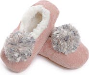 MeMoi Plush Pompom Chenille Slipper Socks