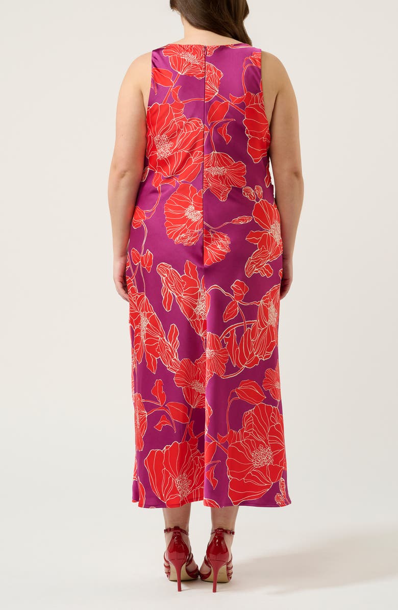 Estelle Ember Sleeveless Cowl Neck Dress, Alternate, color, Purple/ Red Floral Print
