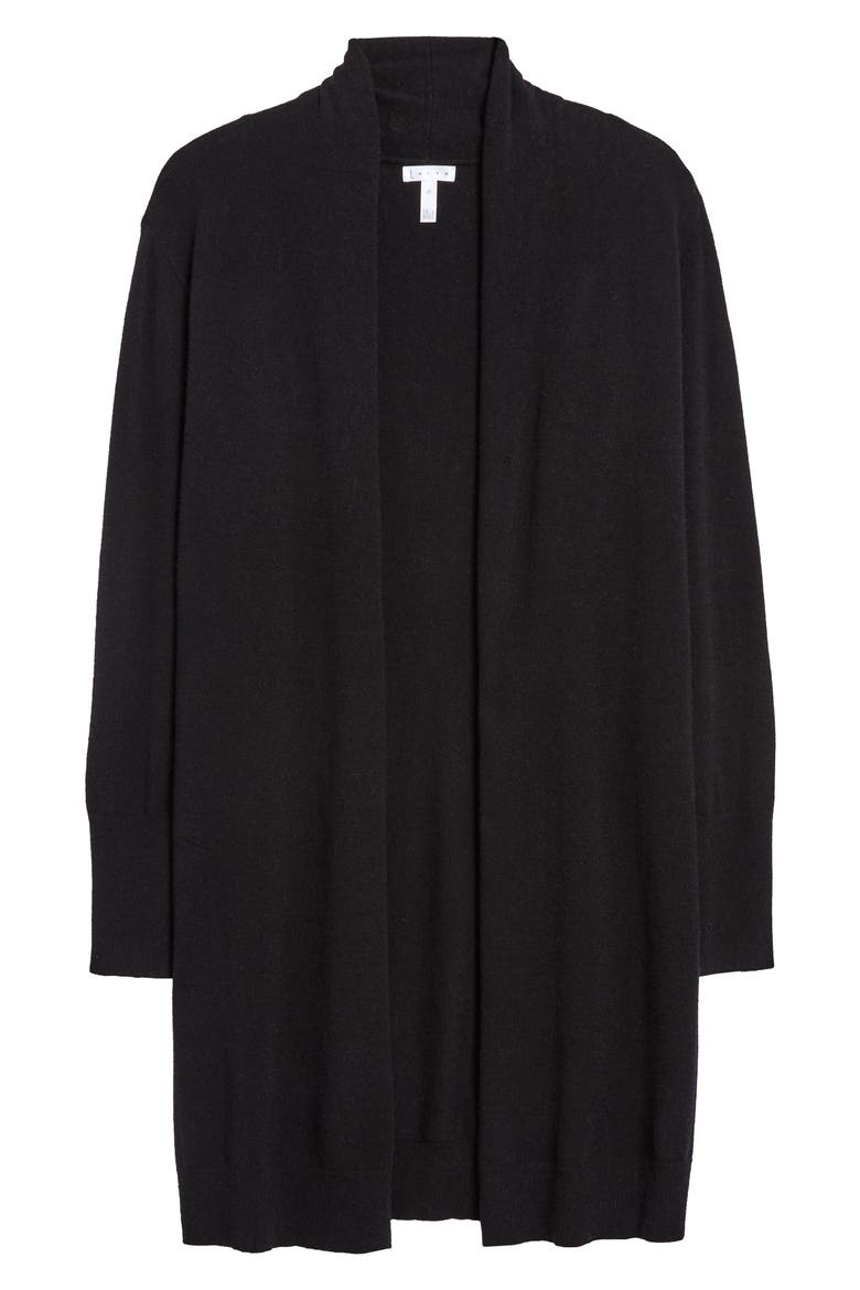 Cozy Longline Cardigan, Main, color, BLACK