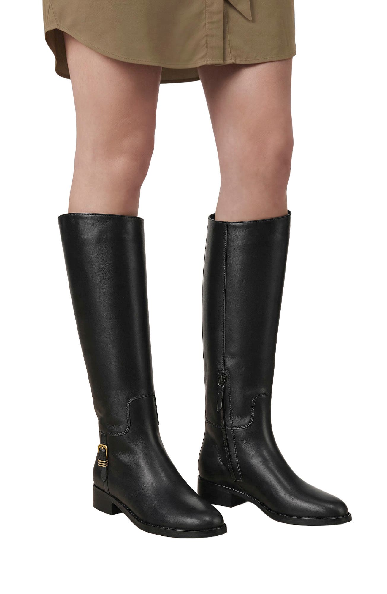 Arabelle Riding Boot, Alternate, color, BLACK LEATHER