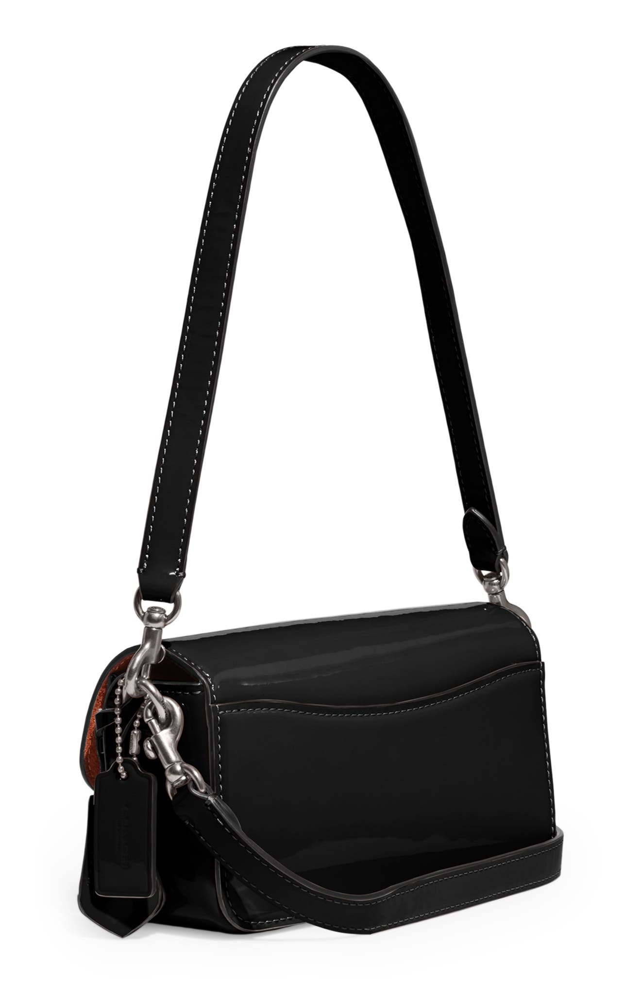 COACH Studio Patent Leather Baguette Shoulder Bag, Alternate, color, 