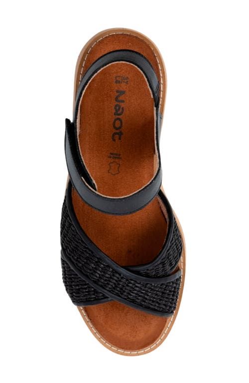 Naot Pavlova Platform Sandal In Jet Black Leather/black