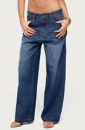 EDIKTED Nichol Low Rise Wide Leg Jeans
