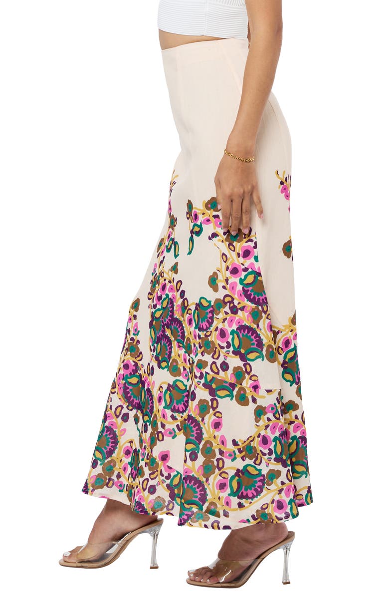 CIEBON Riley Floral Maxi Skirt, Alternate, color, Cream Multi