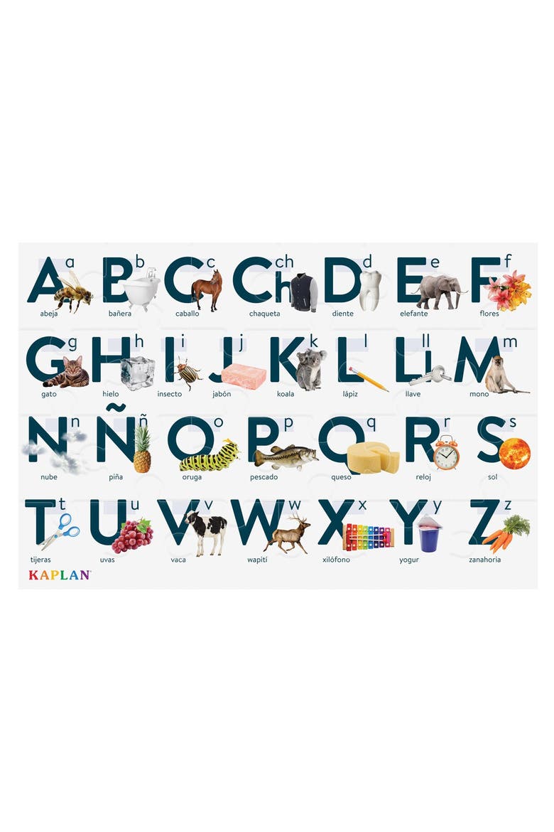 Alphabet - El Alfabeto - Spanish Floor Puzzle - 24 Pieces, Main, color, Multicolored