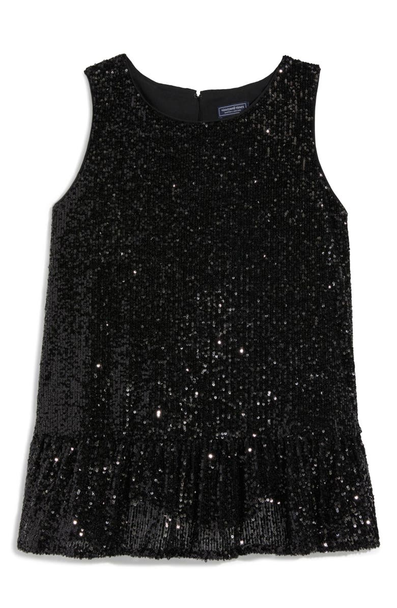 vineyard vines Sequin Peplum Top, Alternate, color, 