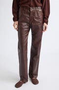 Lemaire Straight Leg Leather Pants