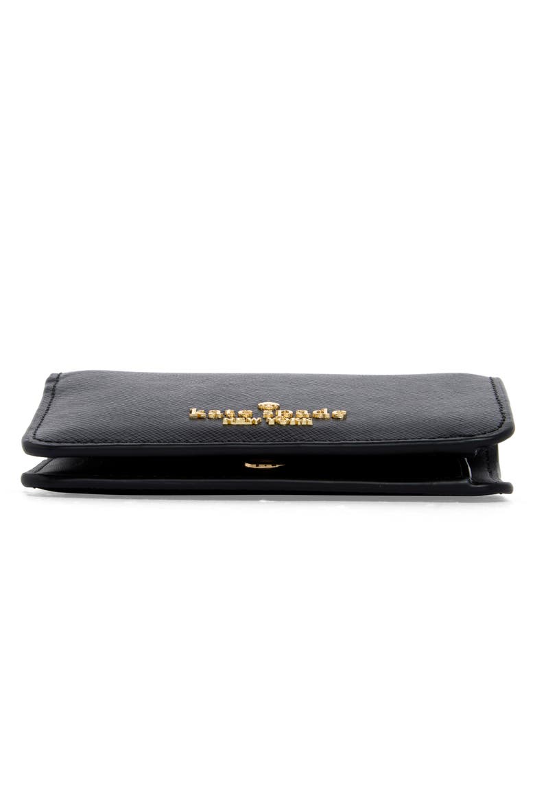 madison saffiano leather wallet, Alternate, color, BLACK