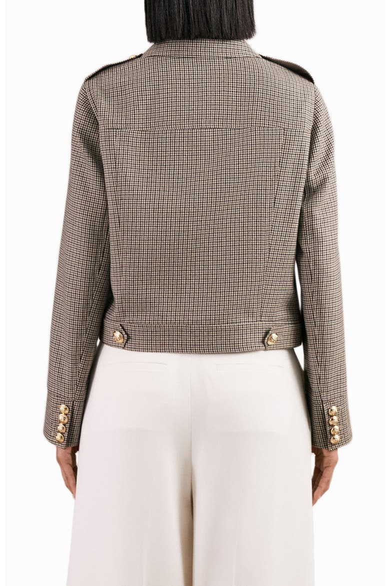 Jaque Houndstooth Check Wool Jacket, Alternate, color, NEUTRAL CHECK