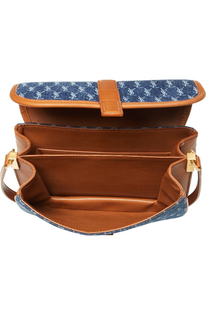 Saint Laurent Small Le Monogramme Denim Shoulder Bag, Alternate, color,