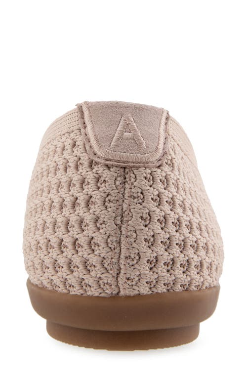 Aerosoles Danielle Knit Flat In Cipria Textured Knit Fabric