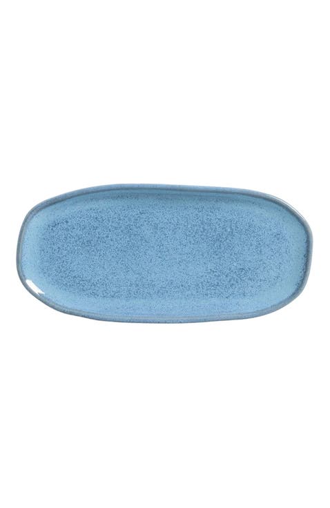 Shallow Organic Oval Platter Small Set of 4