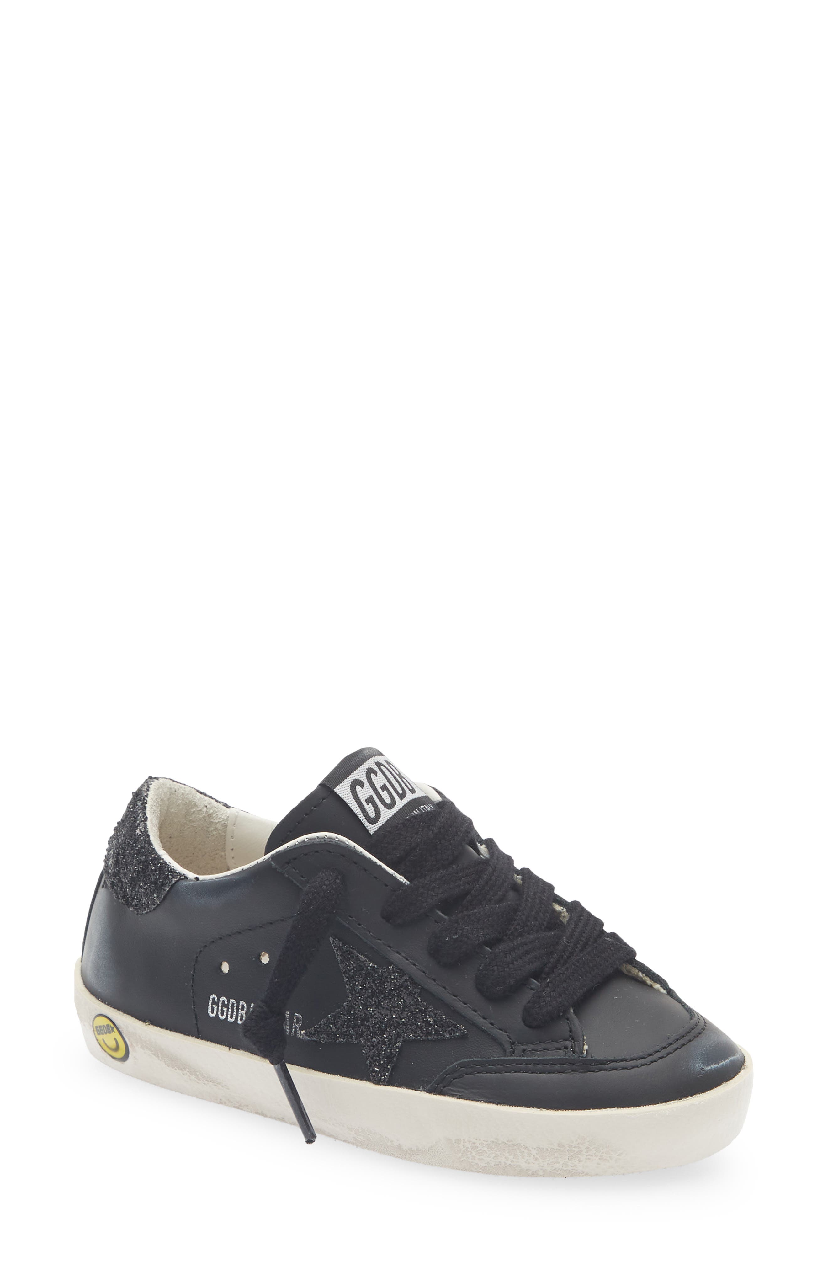 Kids' Super-Star Sneaker, Main, color, BLACK
