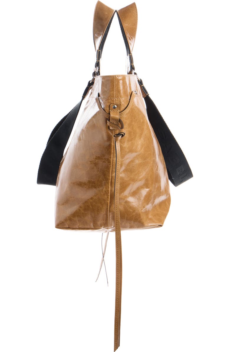 Isabel Marant Wardy Leather Shopper Tote, Alternate, color, Toffee